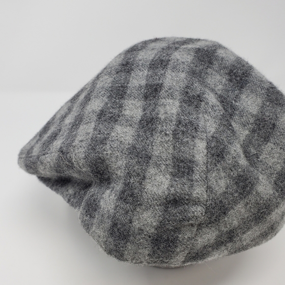 COUNTRY GENTLEMAN FLAT CAP NEWSBOY HAT WOOL BLEND GREY BUFFALO PLAID MEN MEDIUM - Picture 6 of 12